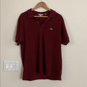 Men’s Classic Fit Lacoste Polo burgundy